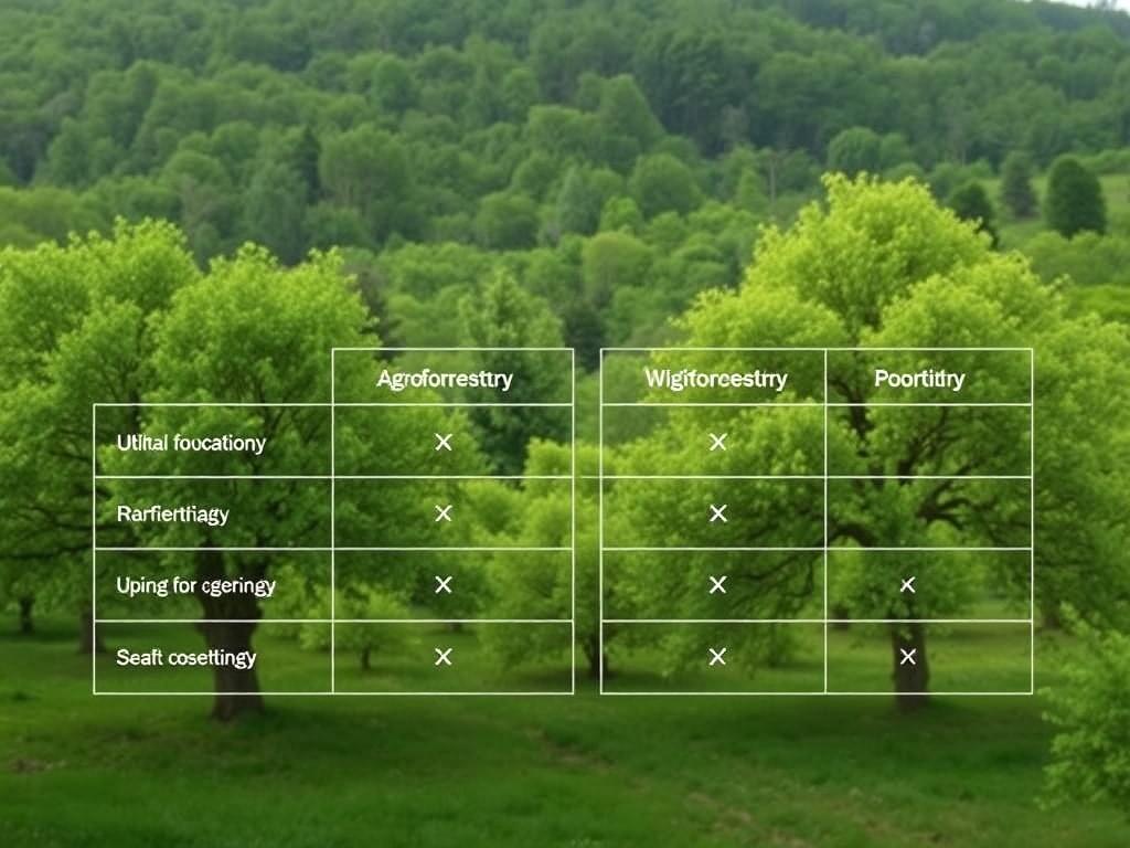     The Benefits of Agroforestry and Silvopasture Systems. Practical table: comparing common agroforestry practices