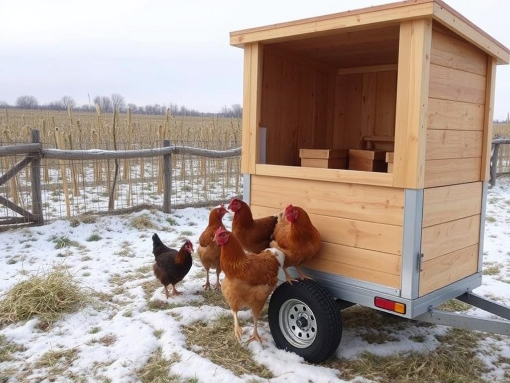     Instalación y manejo de un gallinero móvil.. Adaptaciones según clima: invierno y verano