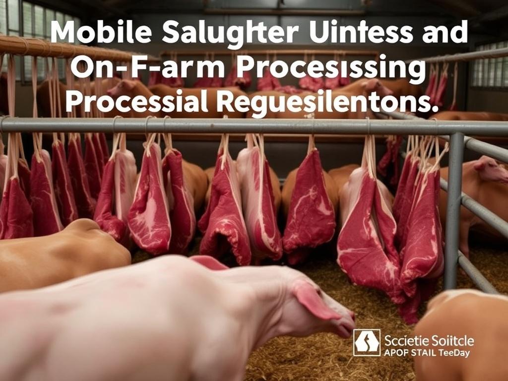     Mobile Slaughter Units and On-Farm Processing Regulations. Why regulation matters: balancing food safety, animal welfare, and access