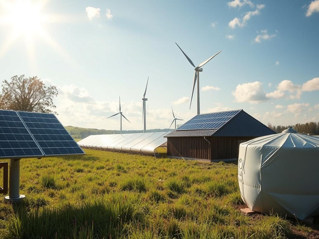     Energie vom eigenen Hof: Solar, Wind und Biogas nutzen. Langfristige Perspektive: Wertsteigerung und Resilienz